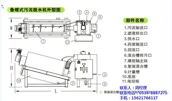 疊螺污泥脫水機圖紙